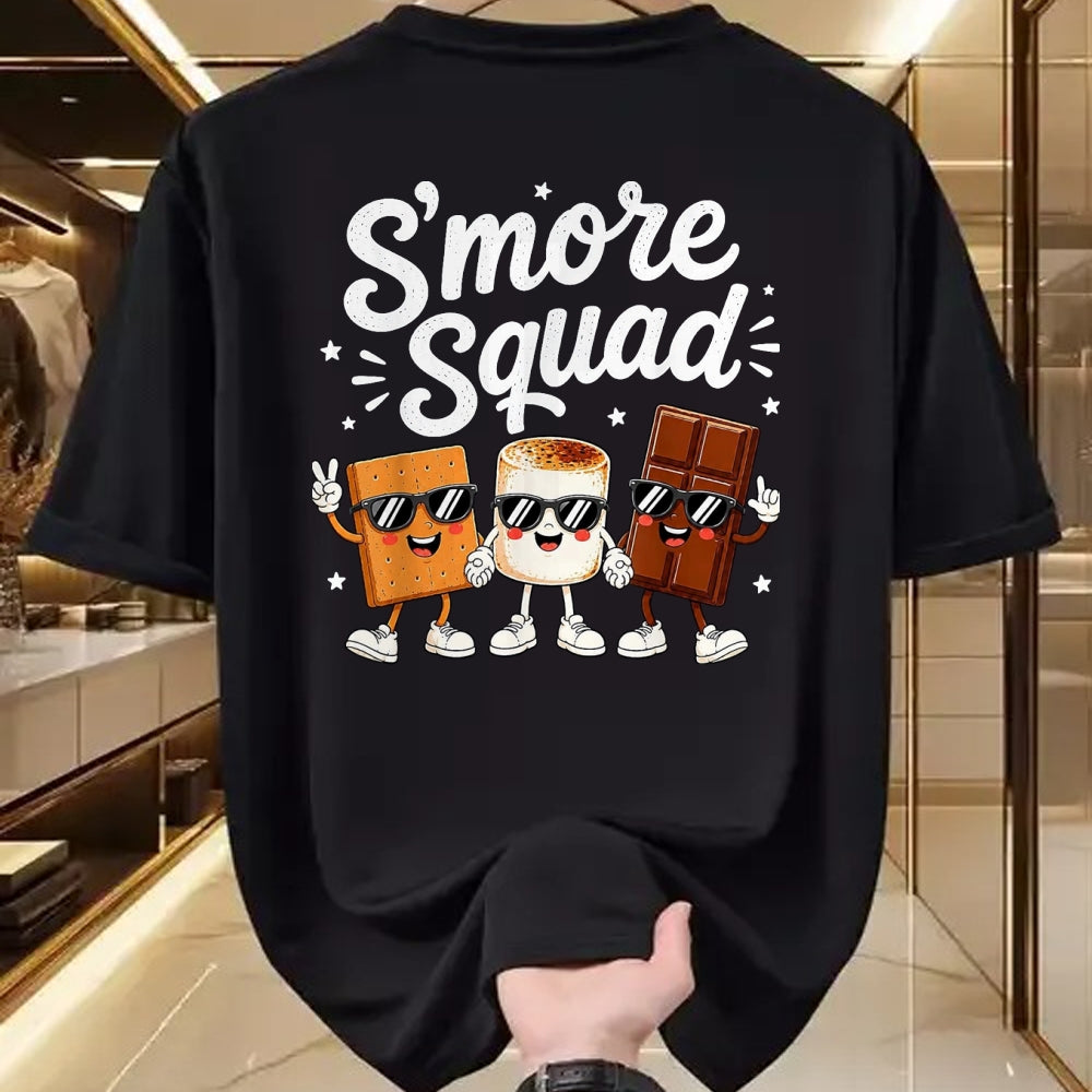 Funny Camping Shirt, Gift For Camping Lover Unisex T-Shirt/Hoodie/Sweatshirt HLT00 - Smore Squad Camping Campfire Chocolate S_Mores Kids T-Shirt, Youth, Brown, X-Small