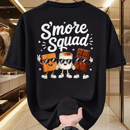Funny Camping Shirt, Gift For Camping Lover Unisex T-Shirt/Hoodie/Sweatshirt HLT00 - Smore Squad Camping Campfire Chocolate S_Mores Kids T-Shirt, Youth, Brown, X-Small