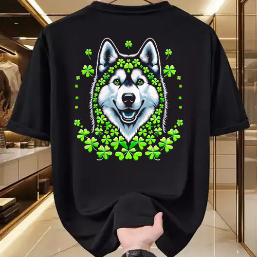 Patrick Day Shirts for Family, Funny Patrick Day shirts, st patrick's day Unisex T-Shirt/Hoodie/Sweatshirt HLT00 - Husky Irish Shamrock Clover St Patrick Day Dog Lover T-Shirt
