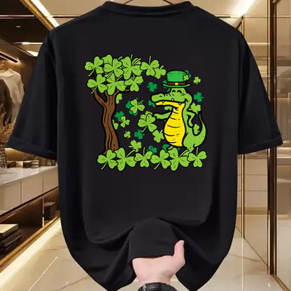 Patrick Day Shirts for Family, Funny Patrick Day shirts, st patrick's day Unisex T-Shirt/Hoodie/Sweatshirt HLT00 - St Patrick Day Alligator Shamrock Saint Pattys Men Women Kid T-Shirt