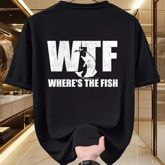 Funny Fishing Shirt, Gift For Fishing Lover Unisex T-Shirt/Hoodie/Sweatshirt HLT00 - WTF Where_s The Fish Men_s Funny Fishing Gifts Fathers Day T-Shirt