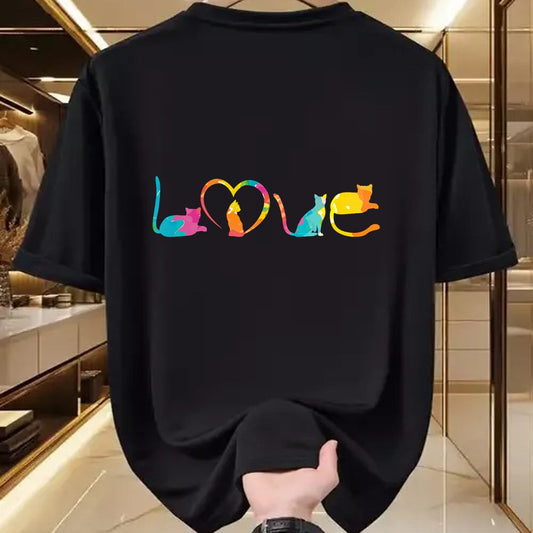 Cat Love Shirt, Funny Cat Lover Gift UnisexT-Shirt/Hoodie/Sweatshirt HLT00 - Love Cats Colorful Watercolor Decoration Cute Cat Toy T-Shirt
