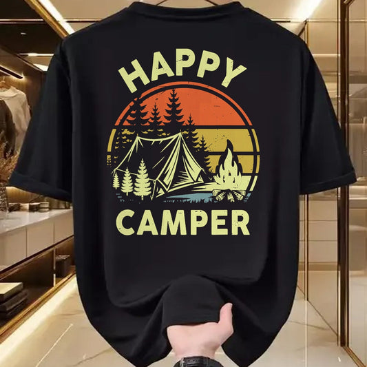 Funny Camping Shirt, Gift For Camping Lover Unisex T-Shirt/Hoodie/Sweatshirt HLT00 - One Happy Camper Toddler Boy Funny Camping Campfire Puns T-Shirt