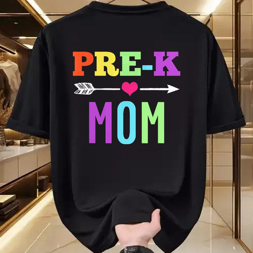 Gift for Mom Shirt, Funny Mom Unisex T-Shirt/Hoodie/Sweatshirt HLT00 - Pre K Mom TShirt - Awesome Back To School Mother Tee T-Shirt