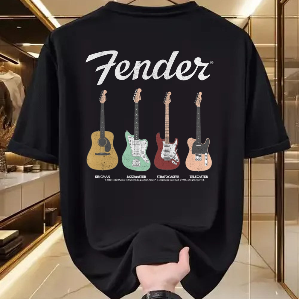 Guitar Lover Shirt, Funny Guitar UnisexT-Shirt/Hoodie/Sweatshirt HLT00 - Fender Vintage Guitar Lineup Long Sleeve T-Shirt
