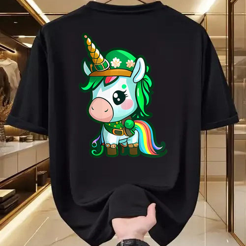 Patrick Day Shirts for Family, Funny Patrick Day shirts, st patrick's day Unisex T-Shirt/Hoodie/Sweatshirt HLT00 - Cute Unicorn Leprecorn St Patrick Day Lucky Irish Girls Kids T-Shirt