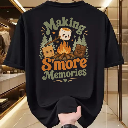 Funny Camping Shirt, Gift For Camping Lover Unisex T-Shirt/Hoodie/Sweatshirt HLT00 - Making Smores Campfire Cute Camping Family Adventure T-Shirt