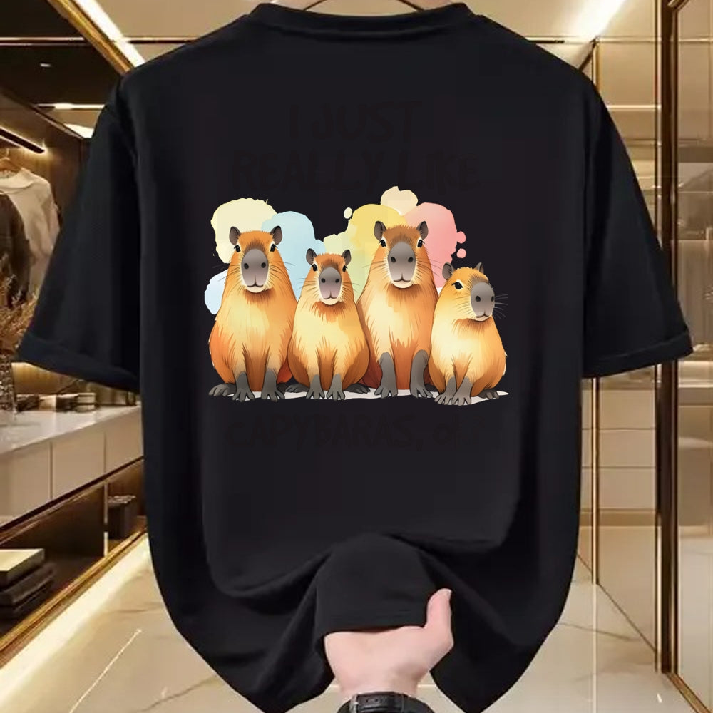 Cute Capybara Shirt, Funny Capybara Unisex T-Shirt/Hoodie/Sweatshirt HLT00 - Funny Capybara Long Sleeve T-Shirt (3)