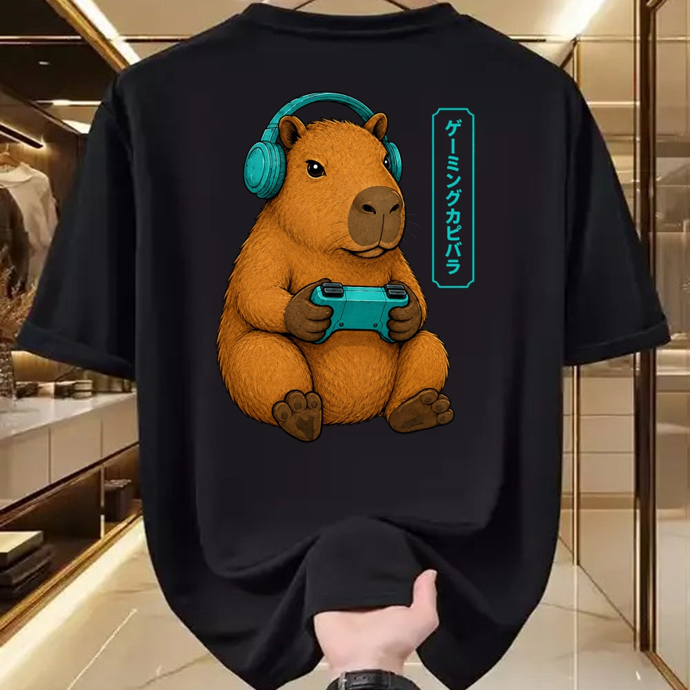 Cute Capybara Shirt, Funny Capybara Unisex T-Shirt/Hoodie/Sweatshirt HLT00 - Capybara Funny Anime Gamer Animal Video Gaming T-Shirt