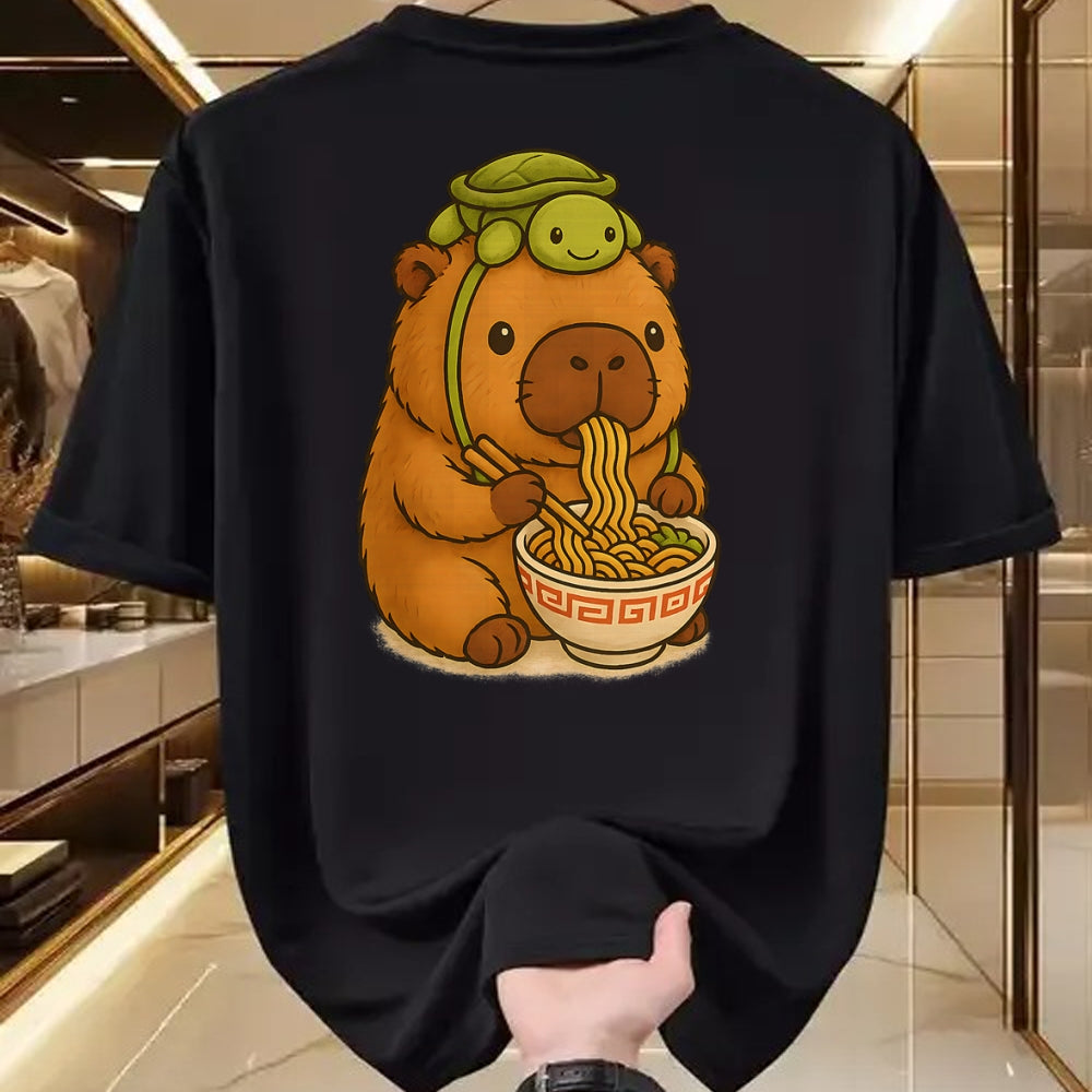 Cute Capybara Shirt, Funny Capybara UnisexT-Shirt/Hoodie/Sweatshirt HLT00 - Capybara Anime Ramen Turtle Funny Graphic Kawaii Capibara T-Shirt