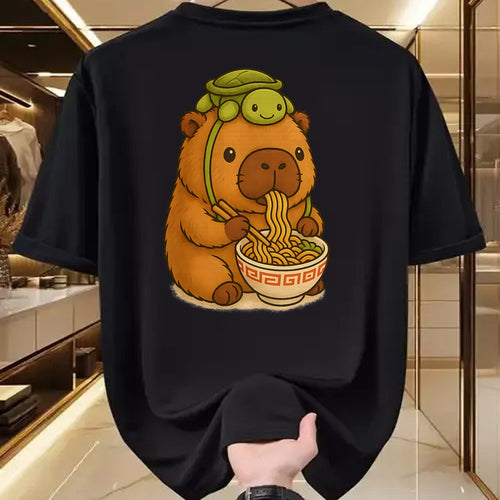 Cute Capybara Shirt, Funny Capybara UnisexT-Shirt/Hoodie/Sweatshirt HLT00 - Capybara Anime Ramen Turtle Funny Graphic Kawaii Capibara T-Shirt