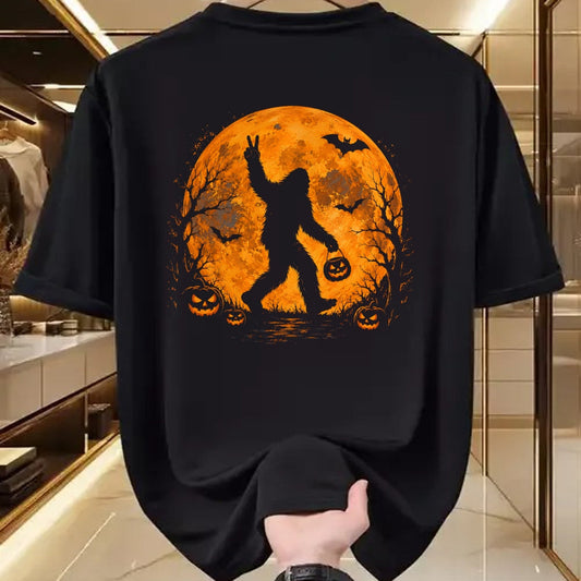 Best Thanksgiving Family Shirt , Funny Thanksgiving UnisexT-Shirt/Hoodie/Sweatshirt HLT00 - Spooky Halloween Bigfoot Pumpkin Funny Halloween Sasquatch T-Shirt