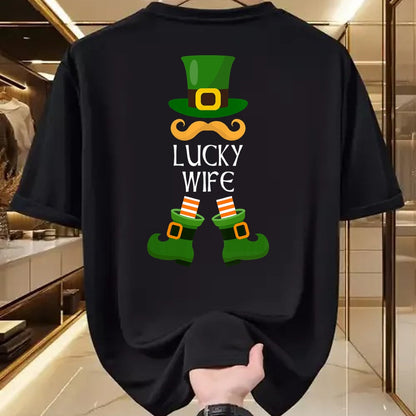 Best Wife Shirt, Wife and Husband Unisex T-Shirt/Hoodie/Sweatshirt HLT00 - Gift for wife T shirt, lucky wife   Lucky Wife Leprechaun Matching Family St Patricks Day T-Shirt