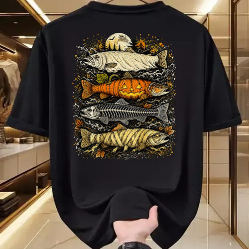 Funny Fishing Shirt, Gift For Fishing Lover Unisex T-Shirt/Hoodie/Sweatshirt HLT00 - Halloween Trout Fish T-Shirt