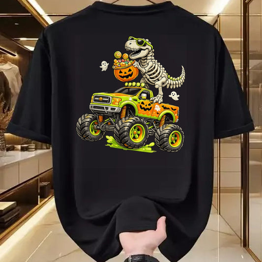 Best Dinosaur Lover Shirt, Funny Dinosaur UnisexT-Shirt/Hoodie/Sweatshirt HLT00 - Monster Truck Dinosaur Halloween Skeleton T-Rex Boys Kids T-Shirt