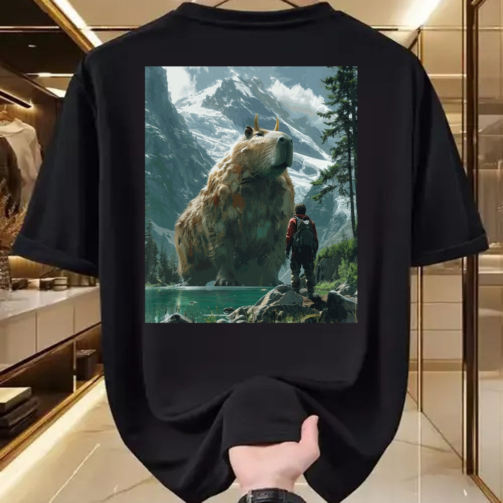 Cute Capybara Shirt, Funny Capybara Unisex T-Shirt/Hoodie/Sweatshirt HLT00 - Funny Graphic Capybara Long Sleeve T-Shirt (1)