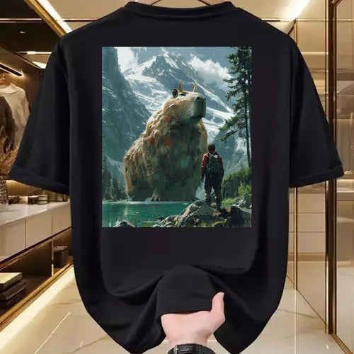 Cute Capybara Shirt, Funny Capybara Unisex T-Shirt/Hoodie/Sweatshirt HLT00 - Funny Graphic Capybara Long Sleeve T-Shirt (1)