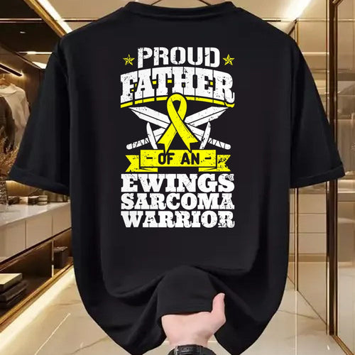 Gift for Dad Shirt, Funny Dad Unisex T-Shirt/Hoodie/Sweatshirt HLT00 – Proud Father Of An Ewings Sarcoma Warrior Awareness Ribbon T-Shirt