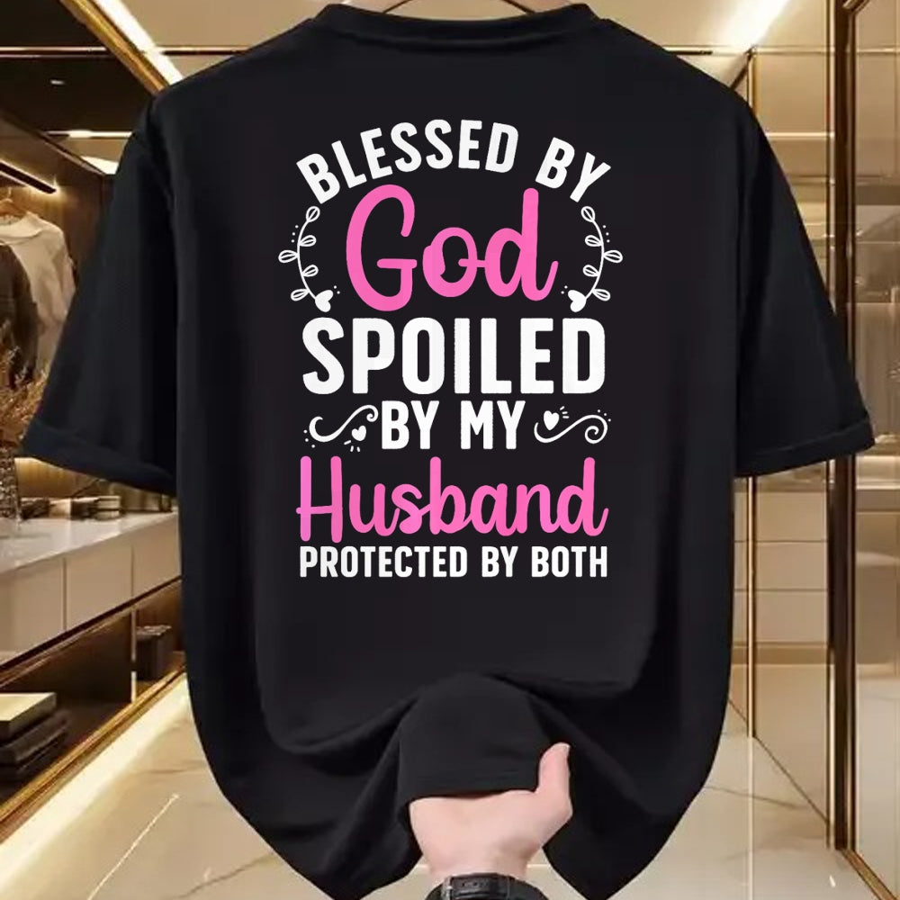 Best Wife Shirt, Wife and Husband Unisex T-Shirt/Hoodie/Sweatshirt HLT00 - Gift for wife T shirt, spoiled wife   Funny Spoiled Wife Art For Women Girls Husband Spoiled Wife Pr (2)