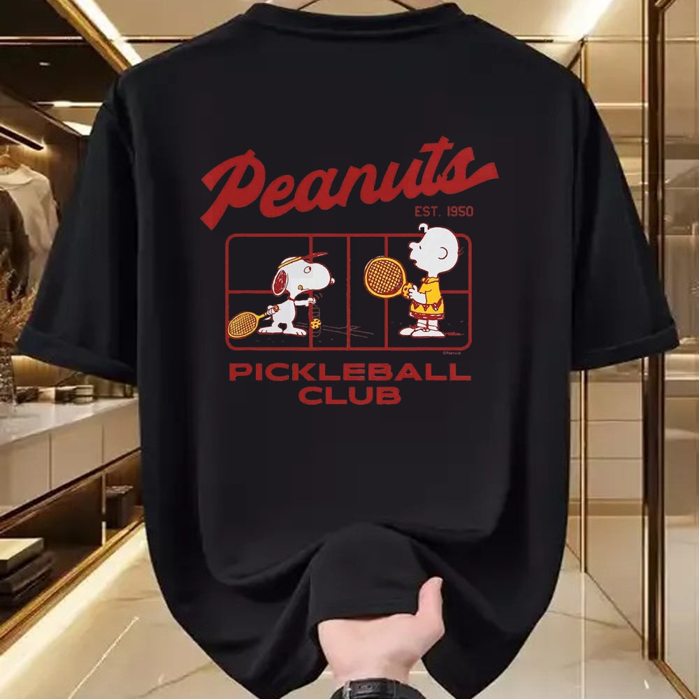Funny Pickleball Shirt, Pickleball Lover Unisex T-Shirt/Hoodie/Sweatshirt HLT00 - Peanuts - Pickleball Club T-Shirt, Men, Black, 3X-Large