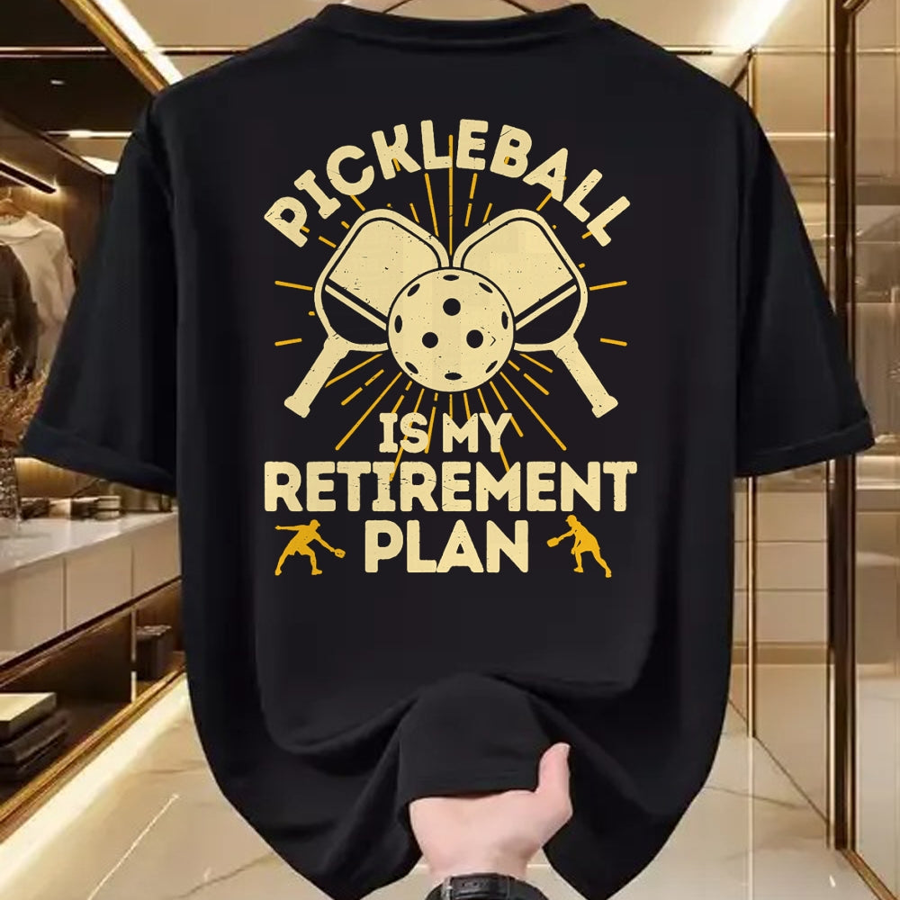 Funny Pickleball Shirt, Pickleball Lover Unisex T-Shirt/Hoodie/Sweatshirt HLT00 - Funny Pickleball My Retirement Plan Vintage Player T-Shirt