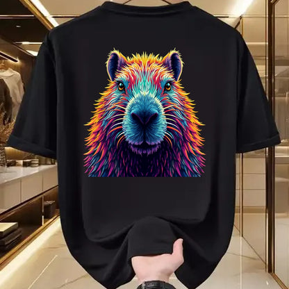 Cute Capybara Shirt, Funny Capybara Unisex T-Shirt/Hoodie/Sweatshirt HLT00 - Funny Colorful Capybara Long Sleeve T-Shirt