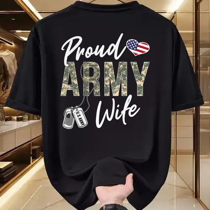 Best Wife Shirt, Wife and Husband Unisex T-Shirt/Hoodie/Sweatshirt HLT00 - Gift for wife T shirt, lucky wife   Proud Army Wife Army Graduation Wife US Army Wife Gifts T-Shirt