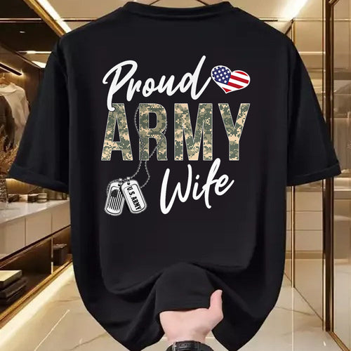 Best Wife Shirt, Wife and Husband Unisex T-Shirt/Hoodie/Sweatshirt HLT00 - Gift for wife T shirt, lucky wife   Proud Army Wife Army Graduation Wife US Army Wife Gifts T-Shirt