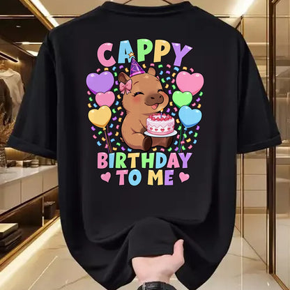 Cute Capybara Shirt, Funny Capybara UnisexT-Shirt/Hoodie/Sweatshirt HLT00 - Capybara Birthday Shirt  Kawaii Girl Cappy Birthday to Me T-Shirt