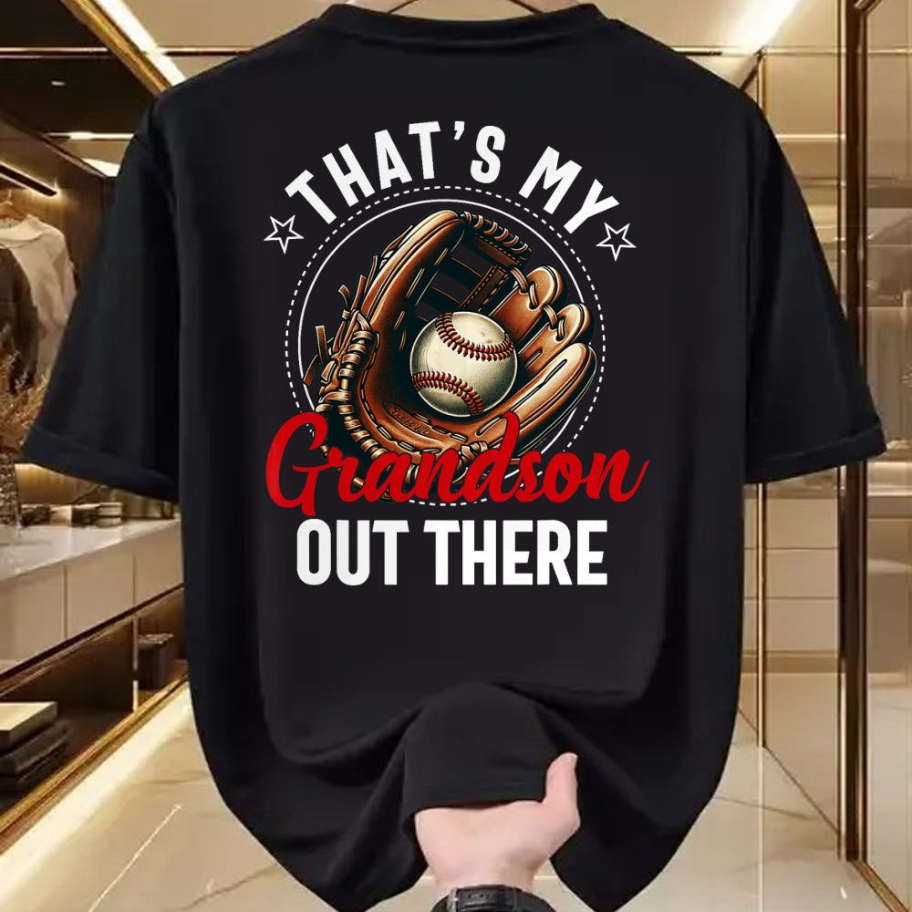Best Grandma Shirt, Proud Grandma Unisex T-Shirt/Hoodie/Sweatshirt HLT00 - That's My Grandson Out There Baseball For Grandpa Grandma T-Shirt