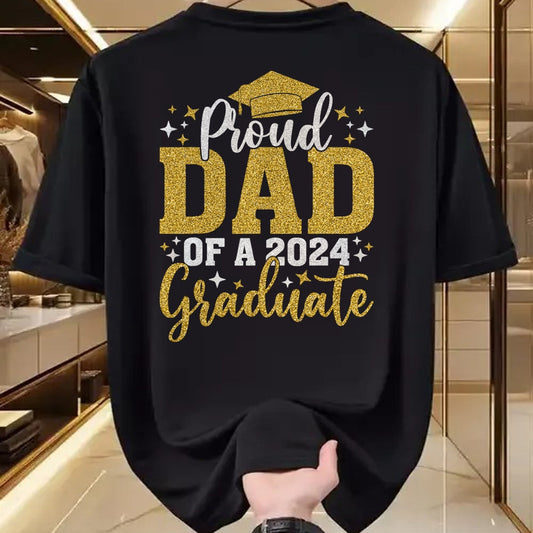 Gift for Dad Shirt, Funny Dad Unisex T-Shirt/Hoodie/Sweatshirt HLT00 – Dad Senior 2024 Proud Dad Of A Class Of 2024 Graduate T-Shirt