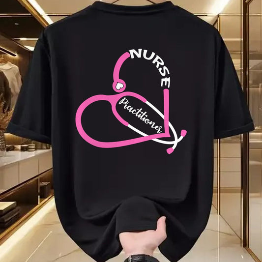 Funny Nurse Shirt, Nurse Unisex T-Shirt/Hoodie/Sweatshirt HLT00 - NP Nurse Practitioner Stethoscope Heart Love RN nursing Long Sleeve T-Shirt