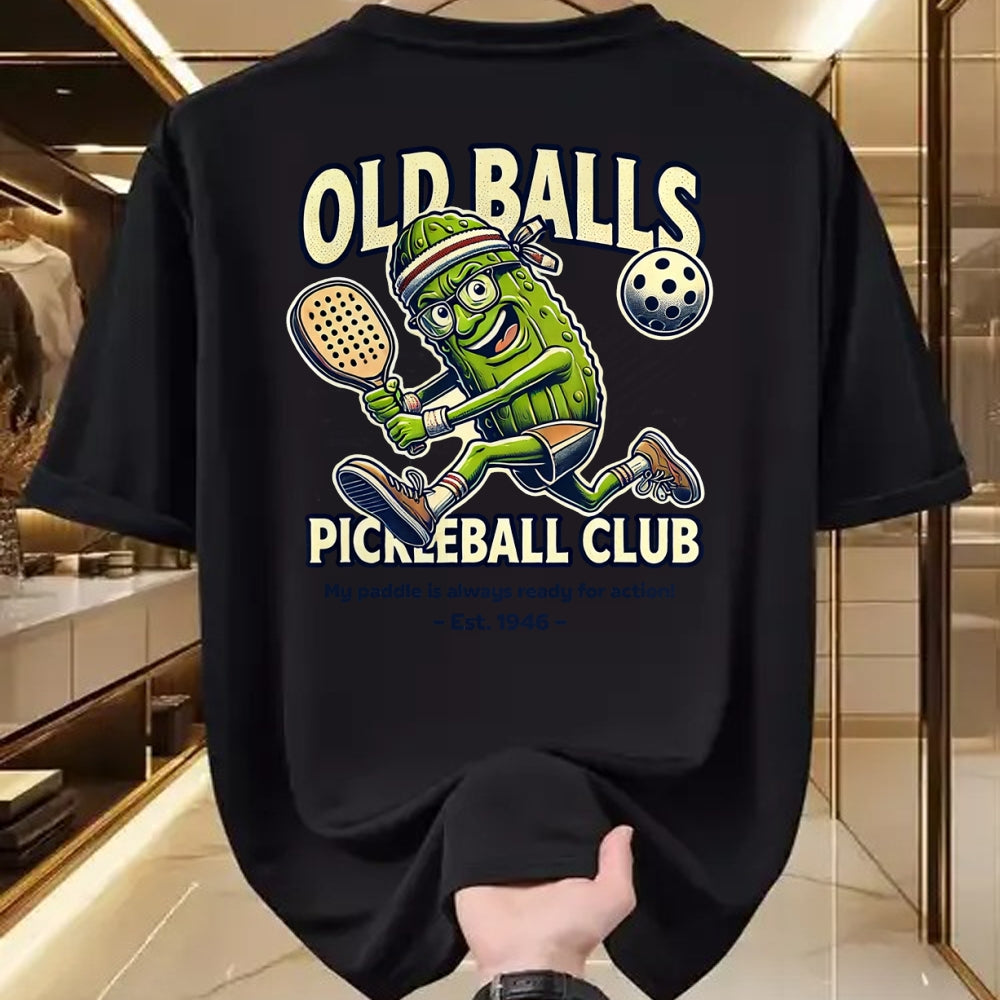 Funny Pickleball Shirt, Pickleball Lover Unisex T-Shirt/Hoodie/Sweatshirt HLT00 - Funny 80th Birthday Pickleball Men Born 1946 Pickle Dad T-Shirt