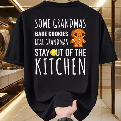 Best Grandma Shirt, Proud Grandma Unisex T-Shirt/Hoodie/Sweatshirt HLT00 - Funny Pickleball Grandma Stay Out of the Kitchen Player T-Shirt