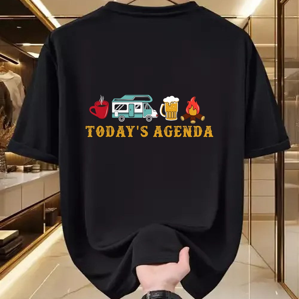 Funny Camping Shirt, Gift For Camping Lover Unisex T-Shirt/Hoodie/Sweatshirt HLT00 - RV Camping Lover Agenda T-Shirt