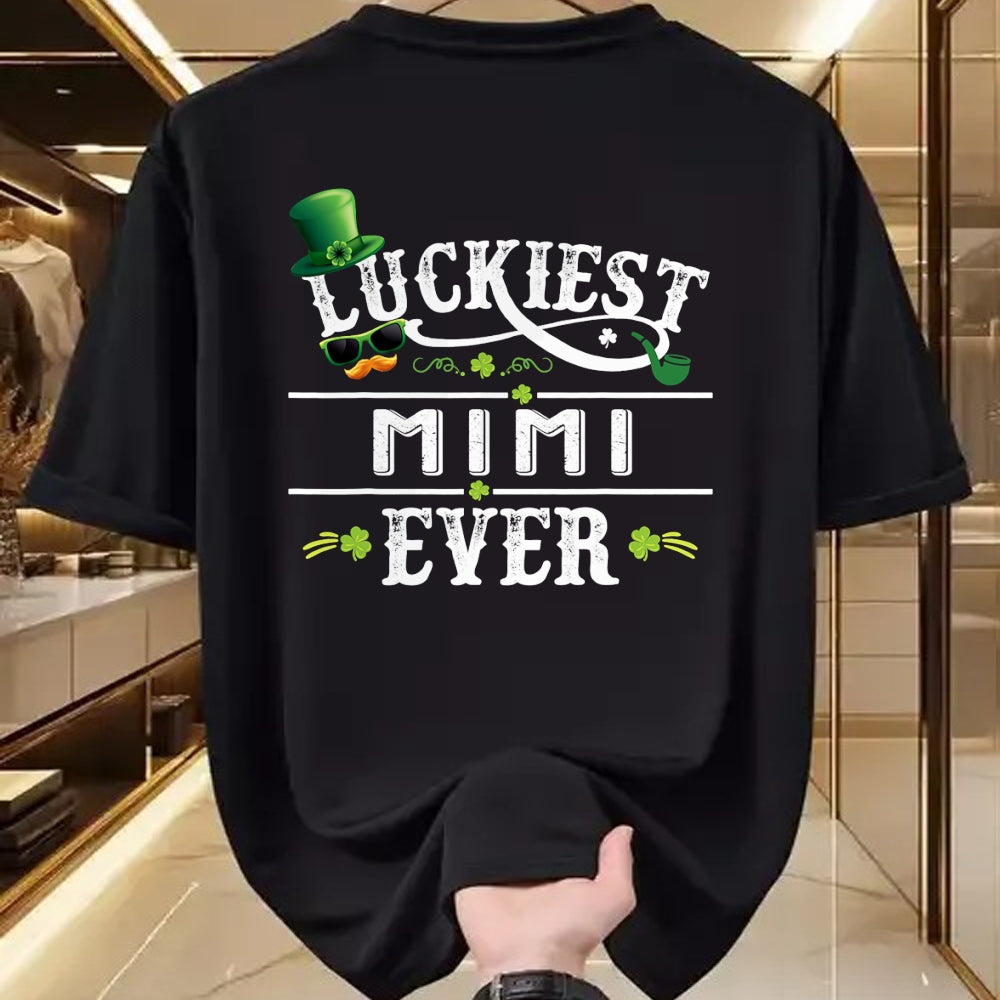Patrick Day Shirts for Family, Funny Patrick Day shirts, st patrick's day Unisex T-Shirt/Hoodie/Sweatshirt HLT00 - Luckiest Mimi Ever Shamrock Leprechaun Hat St Patrick Day T-Shirt