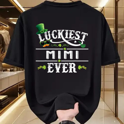 Patrick Day Shirts for Family, Funny Patrick Day shirts, st patrick's day Unisex T-Shirt/Hoodie/Sweatshirt HLT00 - Luckiest Mimi Ever Shamrock Leprechaun Hat St Patrick Day T-Shirt
