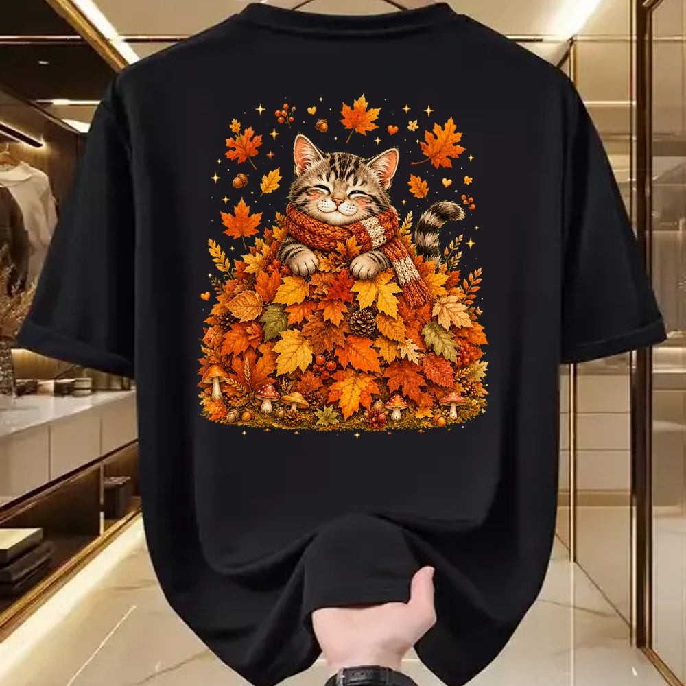 Best Thanksgiving Family Shirt , Funny Thanksgiving UnisexT-Shirt/Hoodie/Sweatshirt HLT00 - Pumpkin Season Autumn Kitten Lover Cute Fall Cat T-Shirt