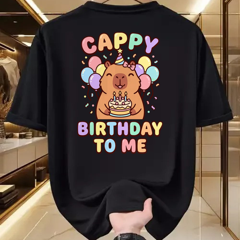Cute Capybara Shirt, Funny Capybara UnisexT-Shirt/Hoodie/Sweatshirt HLT00 - Capybara Birthday to Me Cappy Birthday T-Shirt