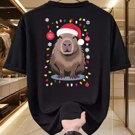 Cute Capybara Shirt, Funny Capybara UnisexT-Shirt/Hoodie/Sweatshirt HLT00 - Capybara Christmas Long Sleeve T-Shirt