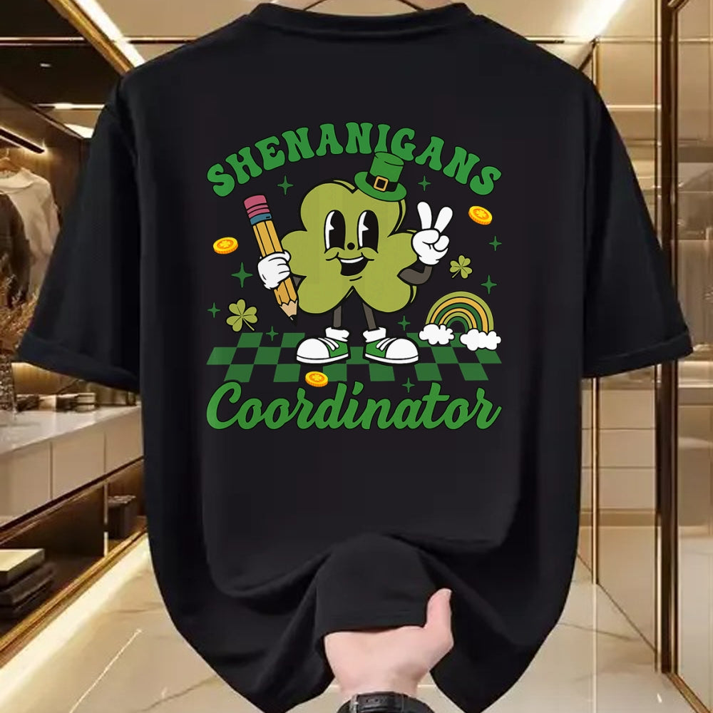 Patrick Day Shirts for Family, Funny Patrick Day shirts, st patrick's day Unisex T-Shirt/Hoodie/Sweatshirt HLT00 - Shenanigans Coordinator Teacher Life Shamrock St Patrick Day T-Shirt