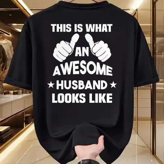 Best Wife Shirt, Wife and Husband Unisex T-Shirt/Hoodie/Sweatshirt HLT00 - This Is What An Awesome Husband Looks Like Gift T-Shirt