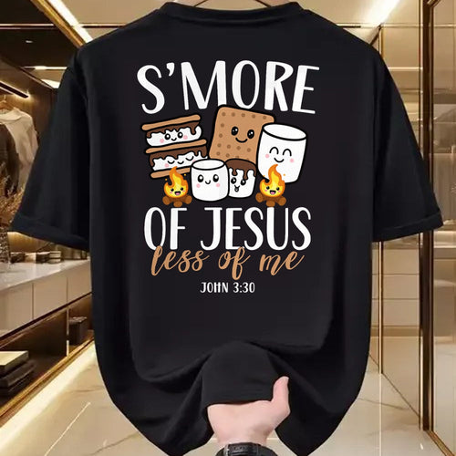 Funny Camping Shirt, Gift For Camping Lover Unisex T-Shirt/Hoodie/Sweatshirt HLT00 - Smore of Jesus Less of Me Christian Camper Camping Lover T-Shirt
