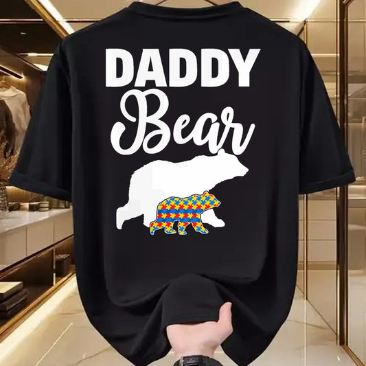 Gift for Dad Shirt, Funny Dad Unisex T-Shirt/Hoodie/Sweatshirt HLT00 – Daddy Bear Autism Awareness Shirt For Proud Autism Father T-Shirt