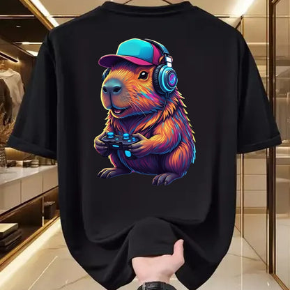 Cute Capybara Shirt, Funny Capybara Unisex T-Shirt/Hoodie/Sweatshirt HLT00 - Funny Capybara Gamer Gaming Video Games Capybara T-Shirt