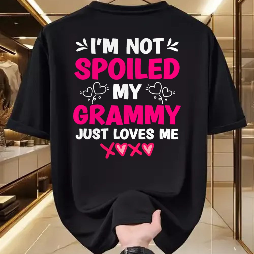 Best Wife Shirt, Wife and Husband Unisex T-Shirt/Hoodie/Sweatshirt HLT00 - I'm Not Spoiled My Grammy Just Loves Me Granddaughter Girls T-Shirt