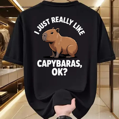 Cute Capybara Shirt, Funny Capybara Unisex T-Shirt/Hoodie/Sweatshirt HLT00 - Funny Capybara Art for Men Women Kids Capy Rodent Capybara T-Shirt