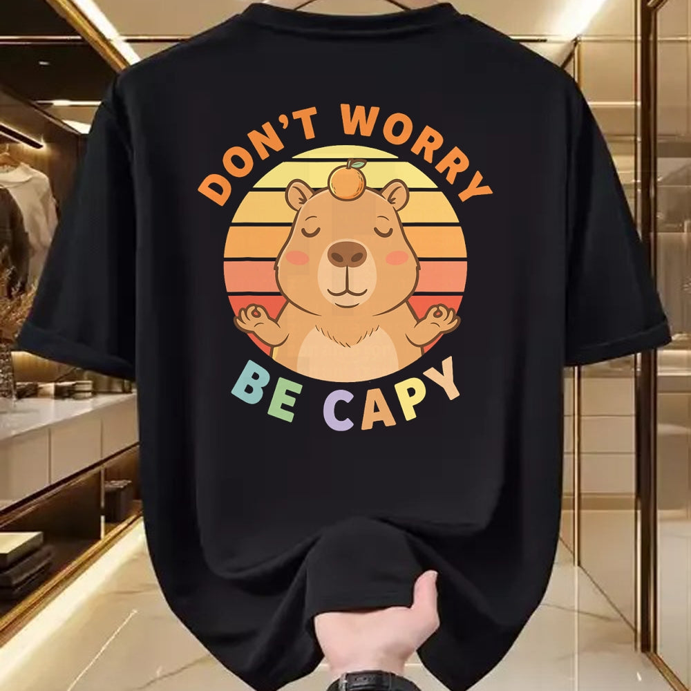 Cute Capybara Shirt, Funny Capybara Unisex T-Shirt/Hoodie/Sweatshirt HLT00 - Capybara Dont Worry Be Capy T-Shirt