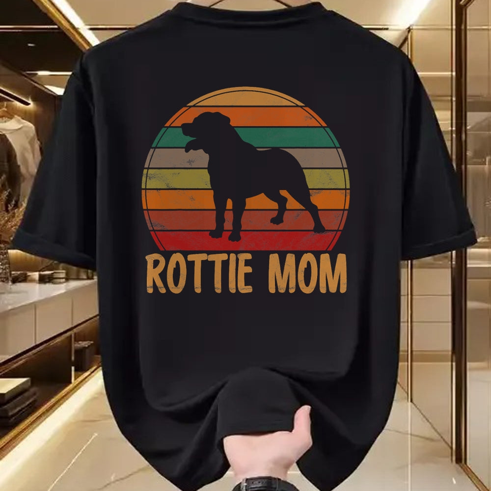 Dog Love Shirt, Dog Lover Gift T-Shirt/Hoodie/Sweatshirt HLT00 - Retro Rottweiler Mom Gift Rott Dog Mother Pet Rottie Mama T-Shirt