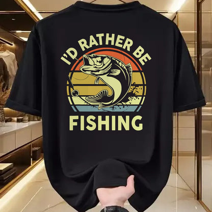Funny Fishing Shirt, Gift For Fishing Lover Unisex T-Shirt/Hoodie/Sweatshirt HLT00 - Men_s Fishing Id Rather Be Fishing Graphic Tee Funny Fishing T-Shirt